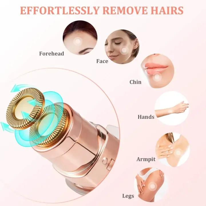 Rechargeable 2-in-1 Eyebrow Trimmer & Shaver for Women