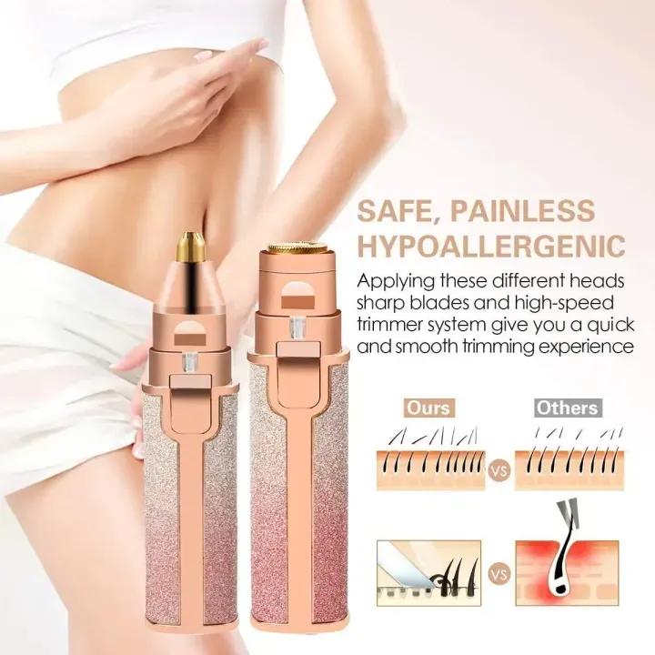Rechargeable 2-in-1 Eyebrow Trimmer & Shaver for Women