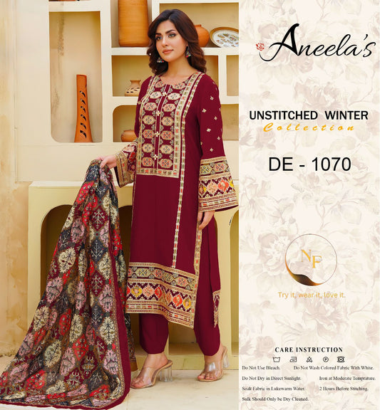 *BRAND NAME* ANEELAS

 *FABRIC* 
PREMIUM AIR-JET DHANAK
*