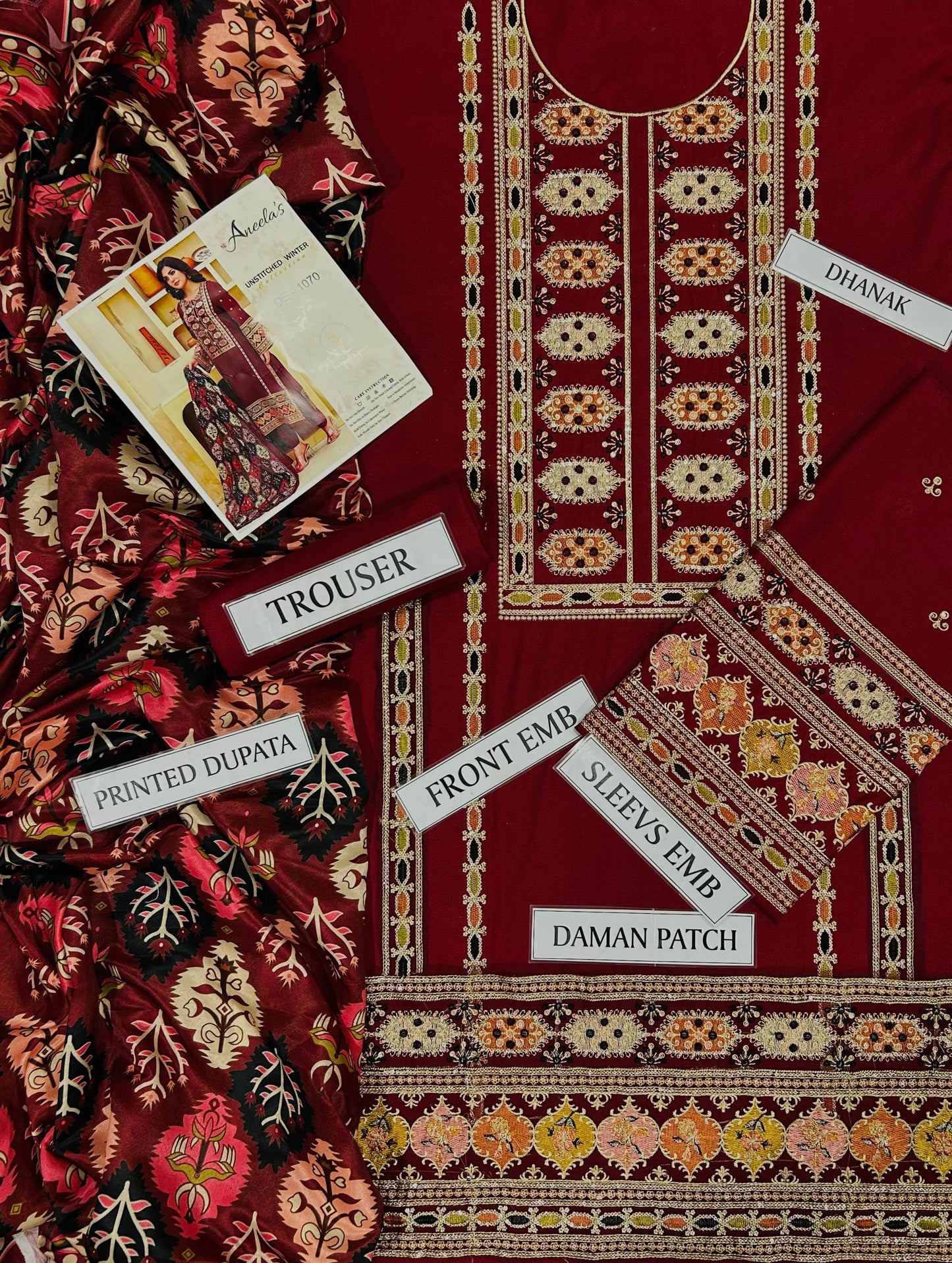 *BRAND NAME* ANEELAS

 *FABRIC* 
PREMIUM AIR-JET DHANAK
*